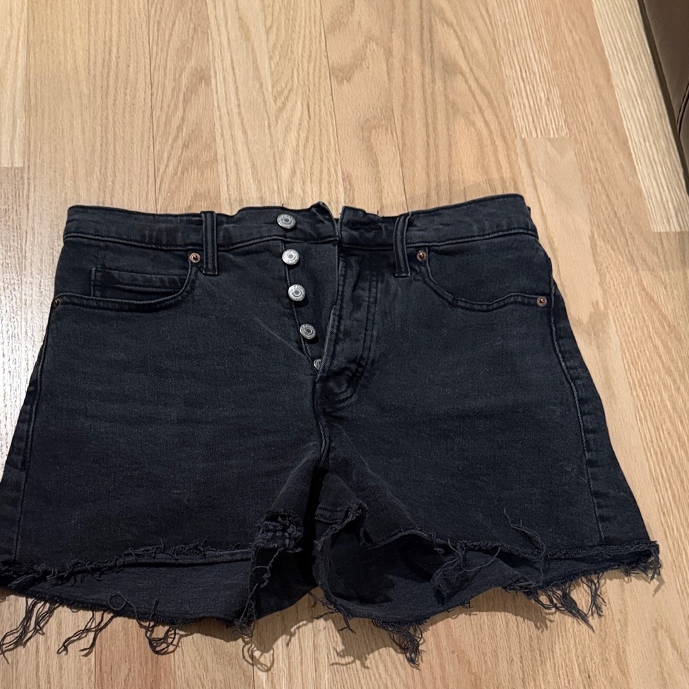 Black Denim Women's Shorts